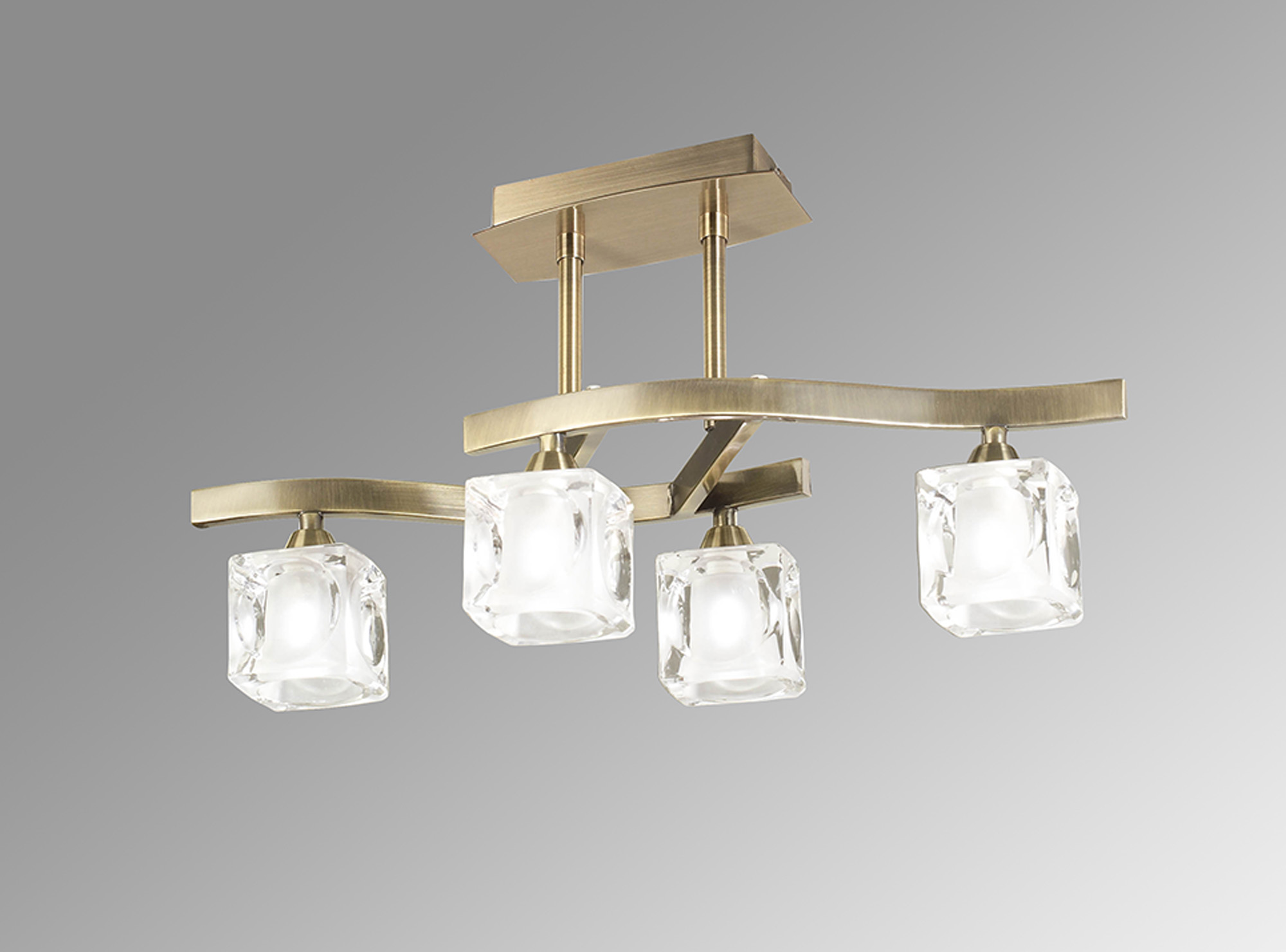 Cuadrax AB Ceiling Lights Mantra Semi Flush Fittings Cuadrax AB Ceiling Lights Mantra Semi Flush Fittings